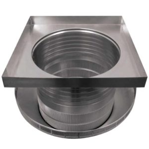 Roof Louver for Air Intake - Pop Vent with Curb Mount Flange PV-16-C6-CMF-bottom view